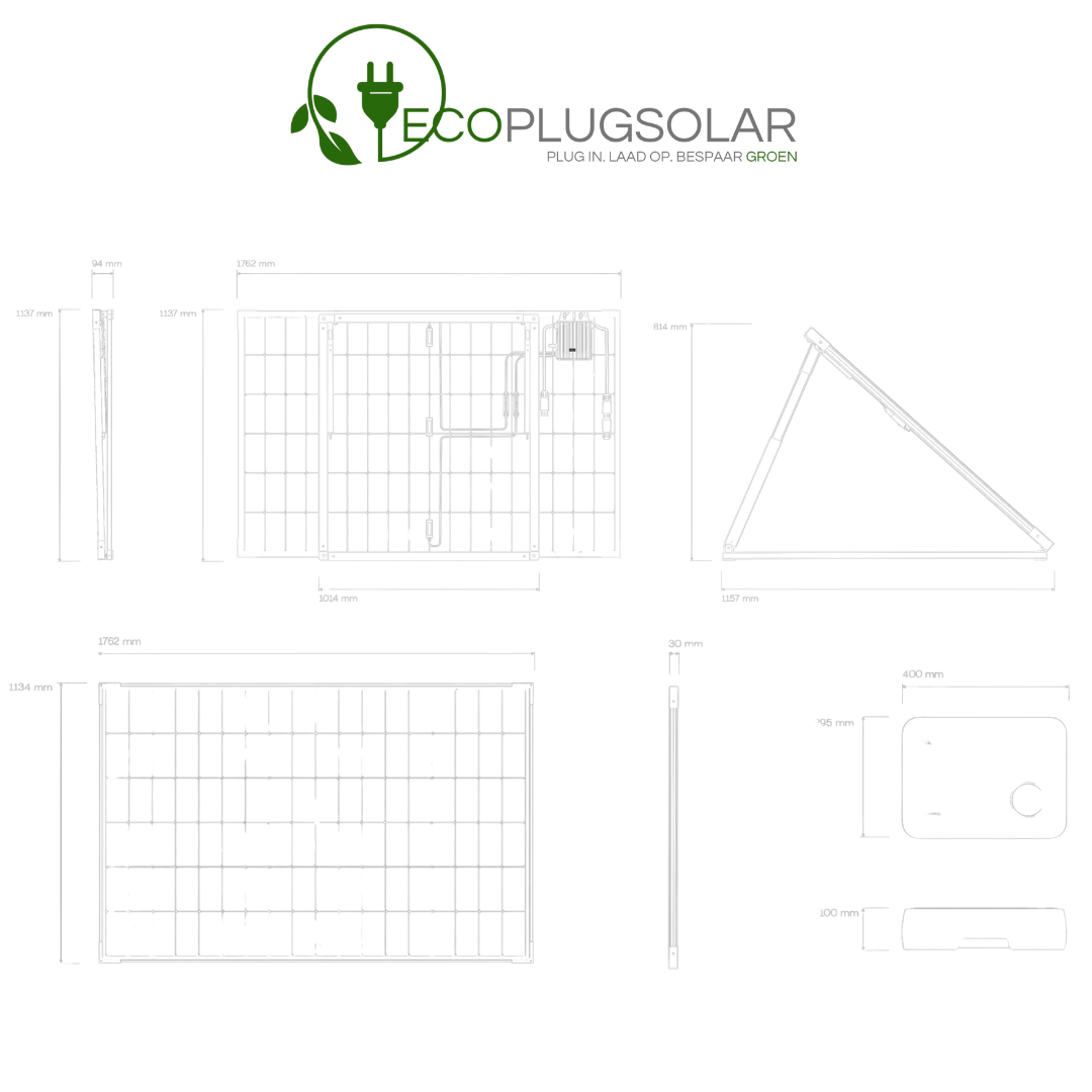 PLUG & PLAY ALL IN 1 PREMIUM ZONNEPANEEL SET - 450 WP